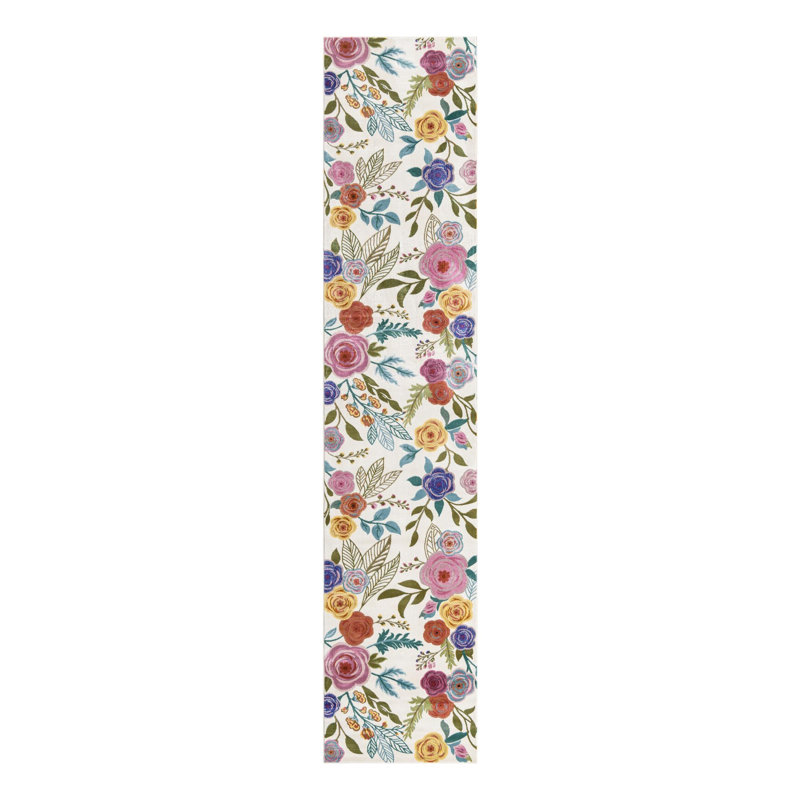 Daigneault Floral Indoor Rug, Runner 2'7" x 12'