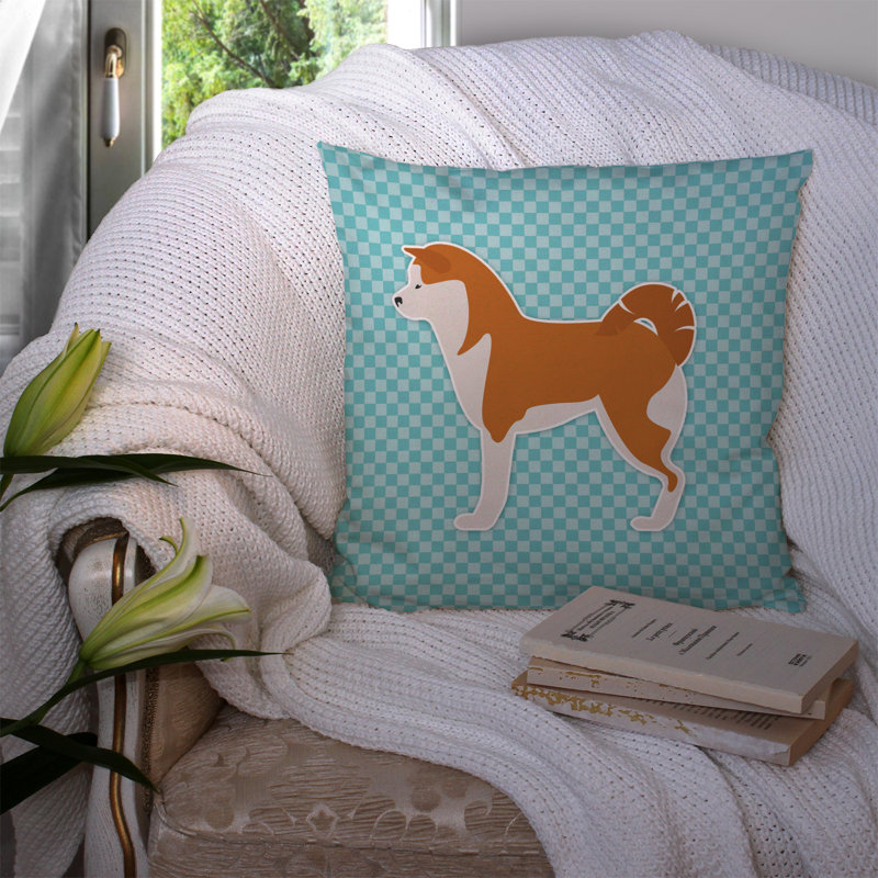 Coussin décoratif intérieur/extérieur akita, H 14 po x l 14 po x P 3 po, Bleu