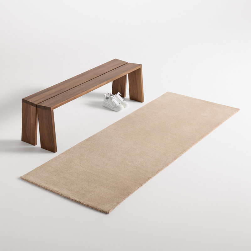 Filtered Out Wool Area Rug in Blush