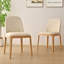 Chaise d'appoint à dossier beige uni (ensemble de 2)