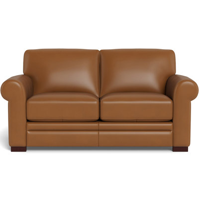Brookfield 70'' Genuine Leather Rolled Arm Loveseat