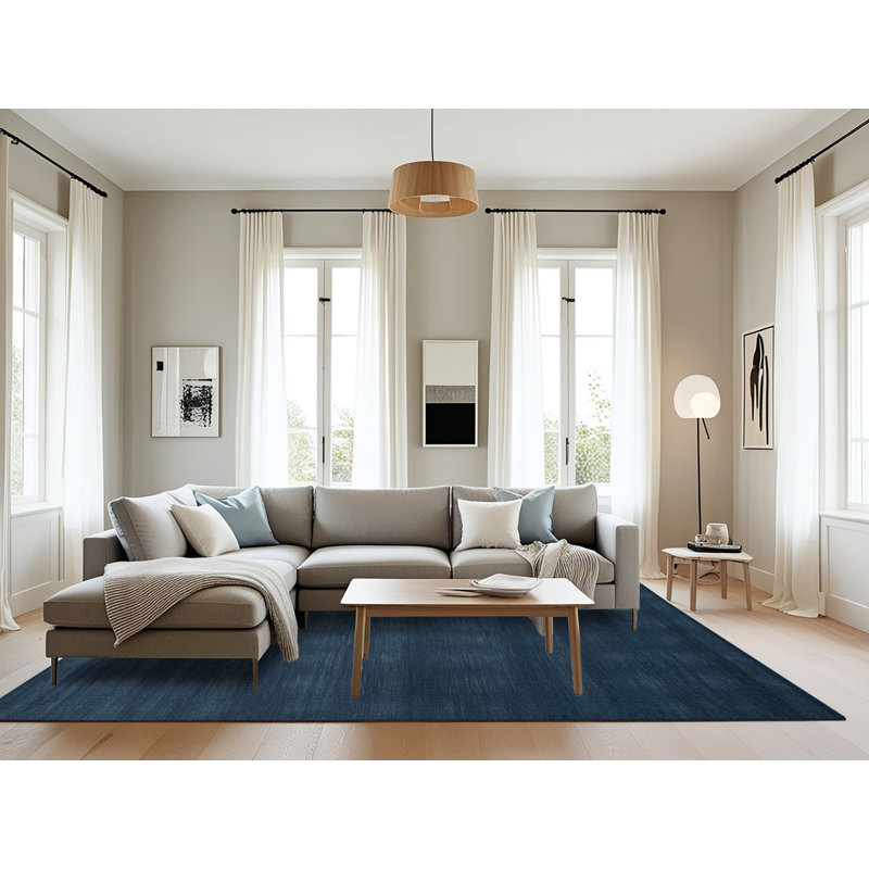 Tapis gris uni lavable à la machine, Rectangle 6 pi x 9 pi