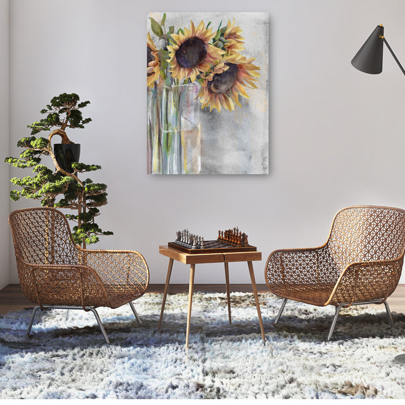 Sunflower Mirage by Studio Arts Canvas Art Print, 36" H x 27" W x 1.5" D