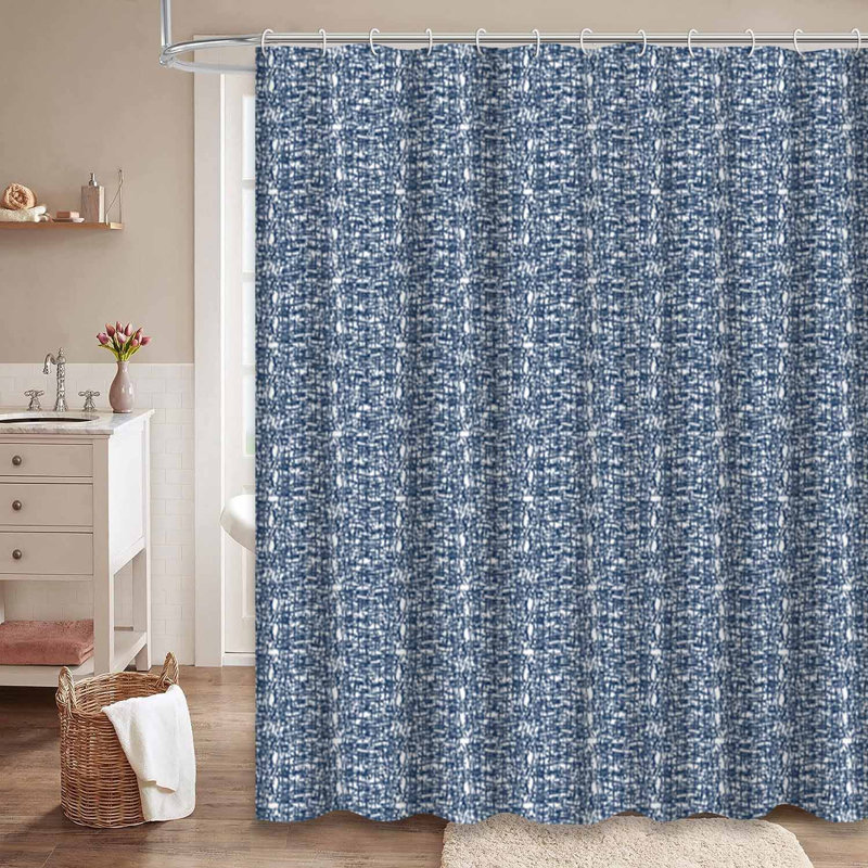 Rideau de douche abstrait en tissu abstrait avec 12 crochets, L 72 po x l 78 po
