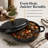 3.5 Quart Enameled Cast Iron Round Braiser Pan with Self-Basting Lid and Loop Handles (Black)-135746694