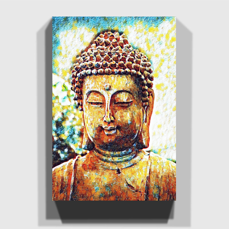 Oriental Buddha (4) Art - Wrapped Canvas, 76cm H x 50cm W