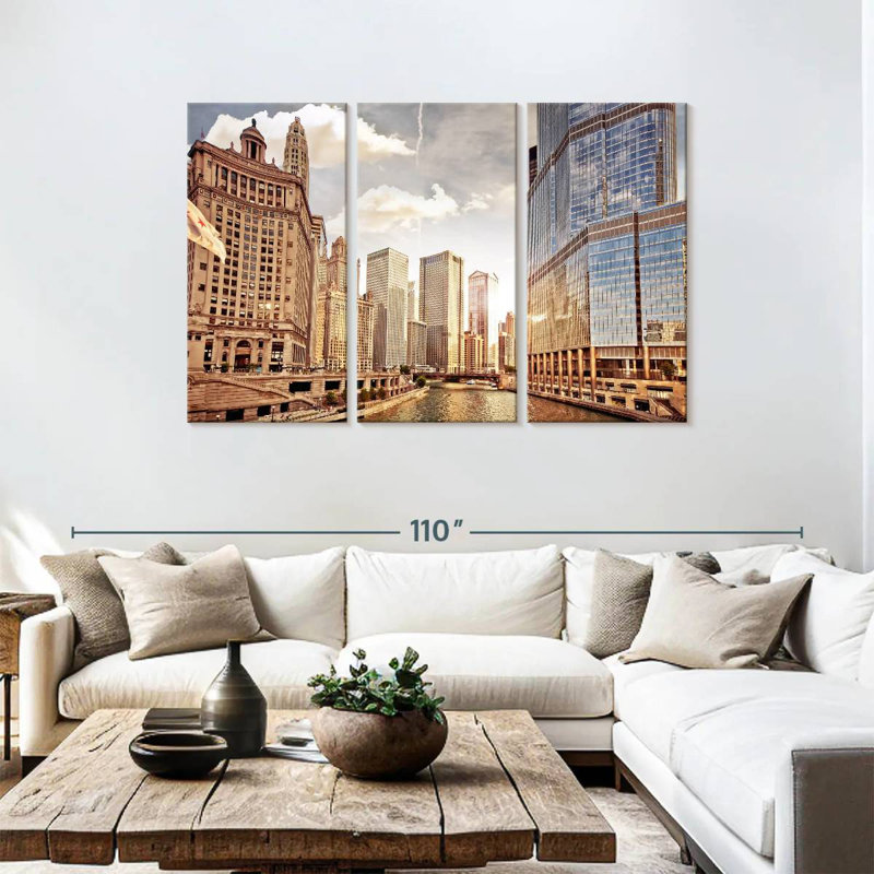 Rorry Chicago Riverwalk, 48" H x 74" W