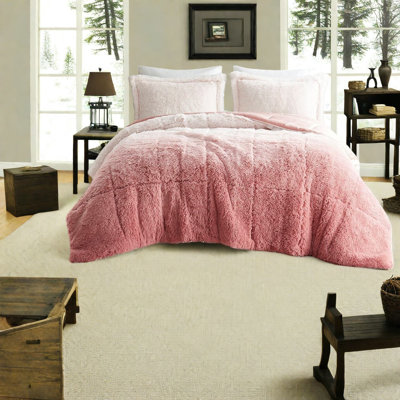 Ensembles de literie pour lit simple TG Cozy, confort en fausse fourrure ombrée pour la maison