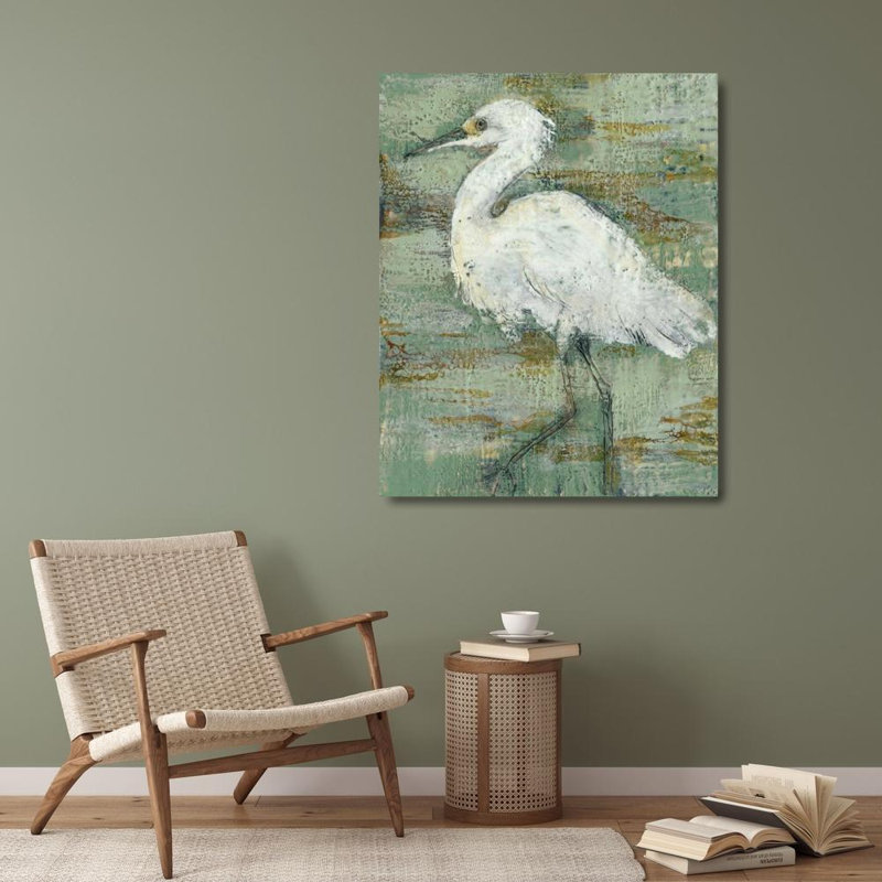 Art sur toile tendue par Rosecliff Heights Goldberger, Jennifer, textured Heron I 153554Z, H 34 po x l 28 po