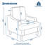 Ensemble de 2 fauteuils d'appoint rembourrés Chenille Comfort-1179148643