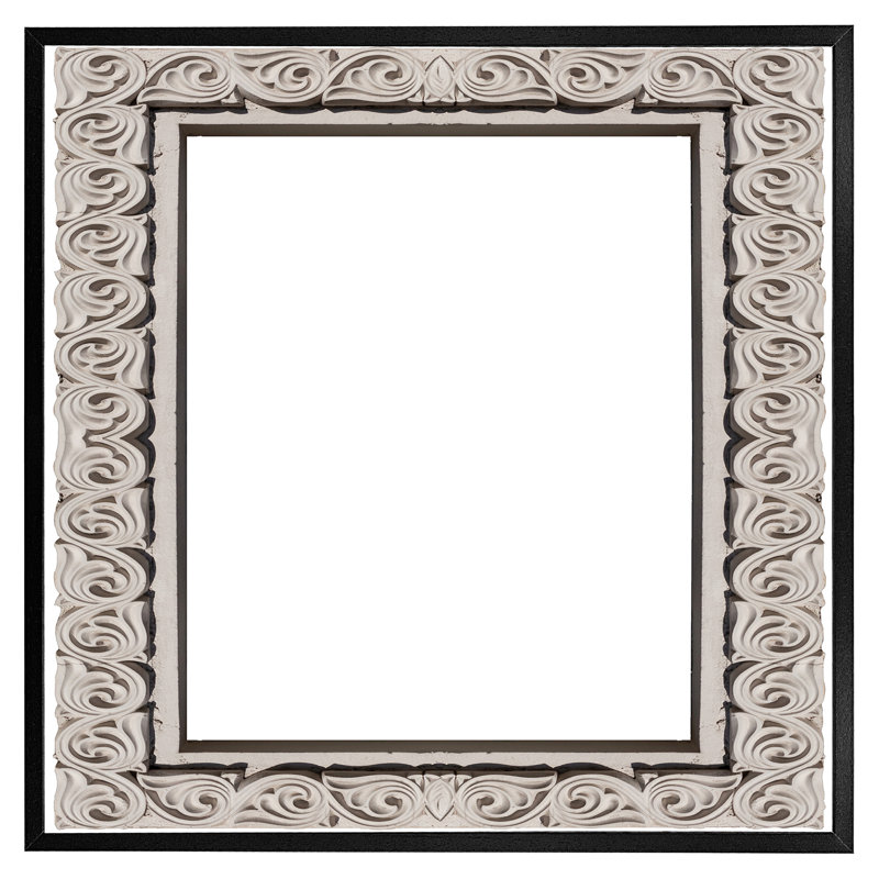 Beabrun Concrete Frame - Single Picture Frame Print, 31cm H x 31cm W x 4cm D, Black Framed