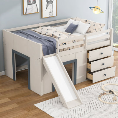 Full Low Loft Bed With Storage