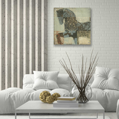 «Patterned Horse I» par Tim O'Toole, art mural en verre acrylique