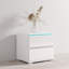 Astorga 19.7" Nightstand with 16-Colour LED Lighting, High Gloss Finish-1239702109
