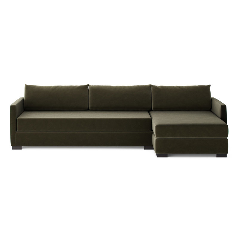 Wickham Chaise Sectional, Right Hand Facing, Crypton Nomad Snow Polyester Blend