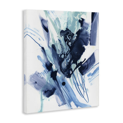 Restless Blue Splash Canvas Wall Art by June Erica Vess