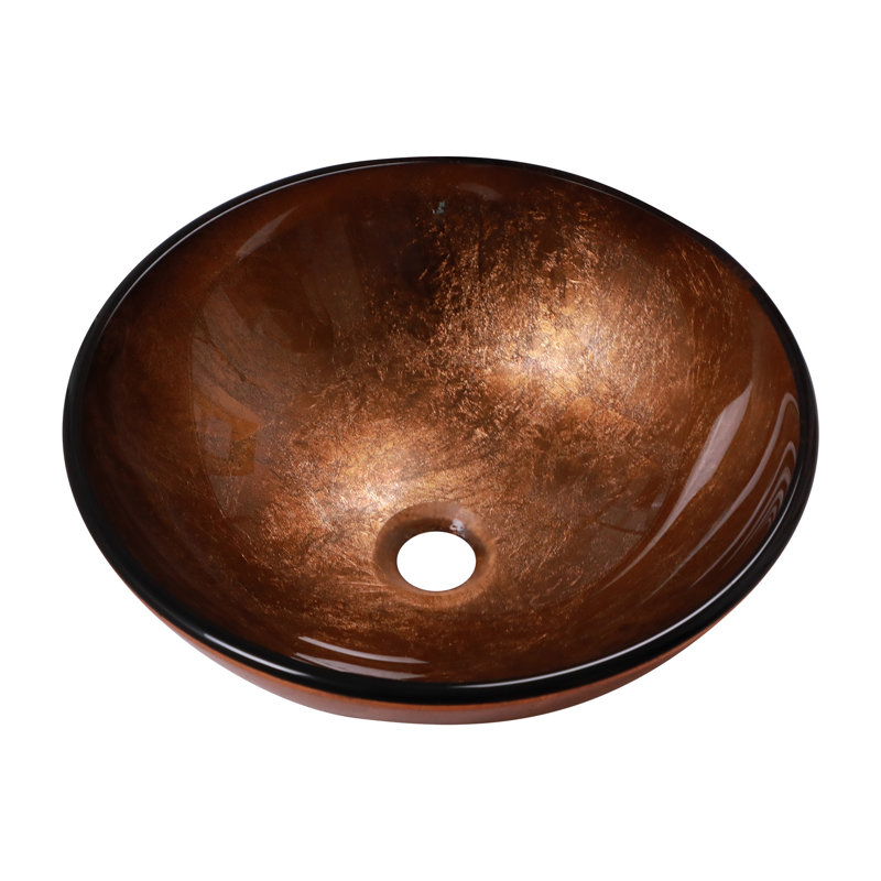 Elegant Tempered Glass Sink With Pop-up Drain For Modern Bathrooms