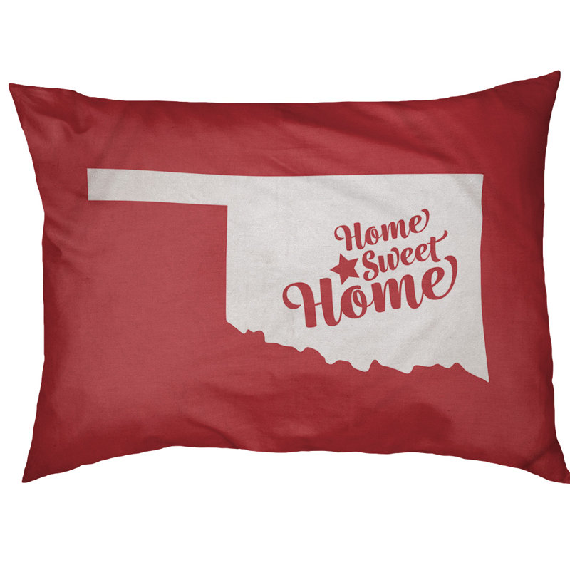 Coussin d'extérieur pour chien Home Sweet, Grand (l 50 po x P 40 po x H 7 po), Rouge, Oklahoma City