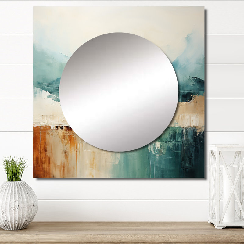 Eustorgios - Grand miroir mural carré minimaliste pour chambre à coucher, 36 po x 36 po