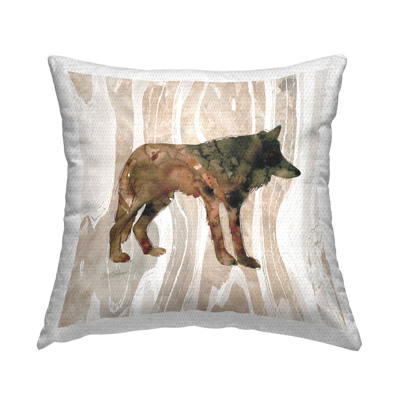 Coussin d'extérieur Woodland Wolf