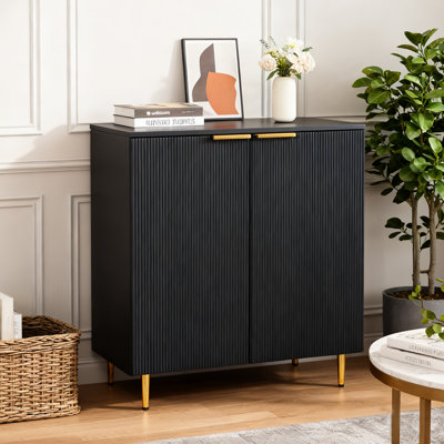 32" Modern White Sideboard Cabinet With Drawer For Dining Room Or Living Room