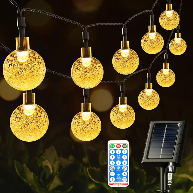 Keante 60 - Bulb 432'' Solar Powered Globe String Light