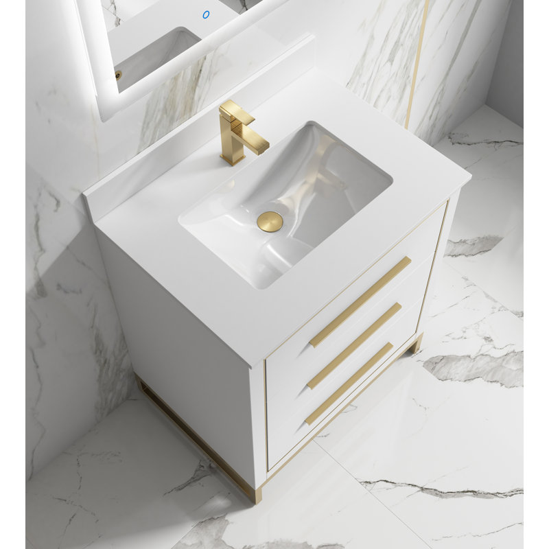 Meuble-lavabo autoportant l 30 po x P 22 po x H 35 po Genavieve