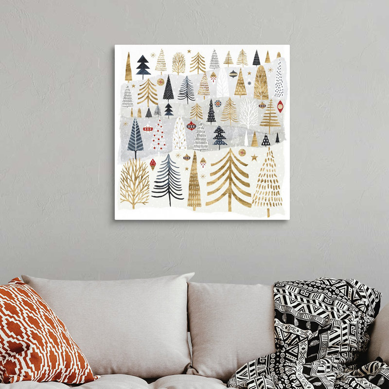 «Christmas Chalet III» par Victoria Borges - reproduction d'art sur toile, H 30 po x l 30 po x P 1,25 po, Toile tendue