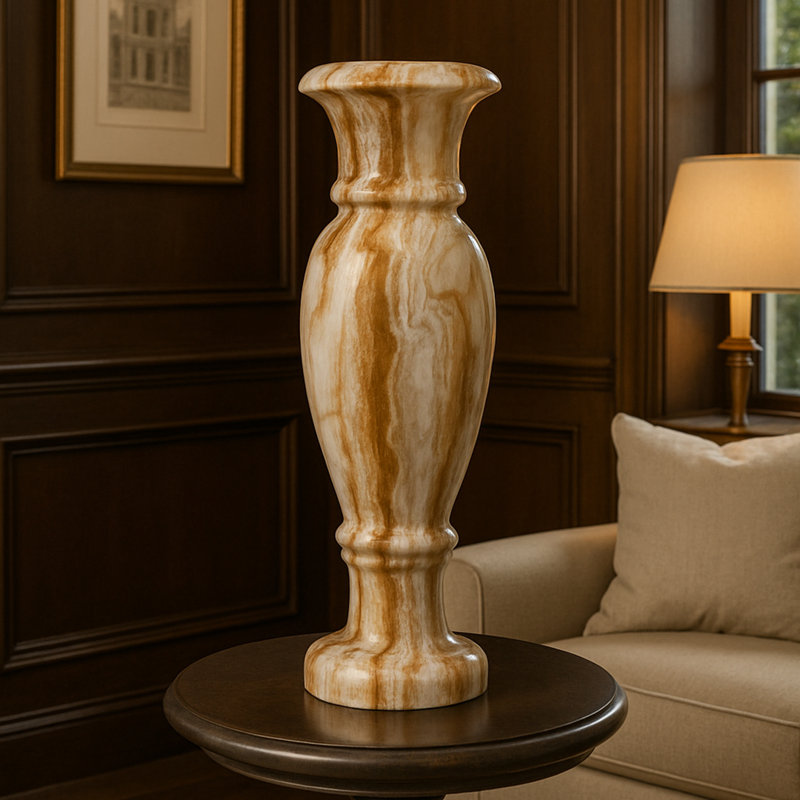 Banded Onyx Vase Pair 1