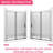 56-60" W X 72" H Semi-frameless Sliding Shower Door, 5/16"(8mm) Clear Scgg Tempered Glass, Matte Black Finish, Cut Adjustable Width 4"