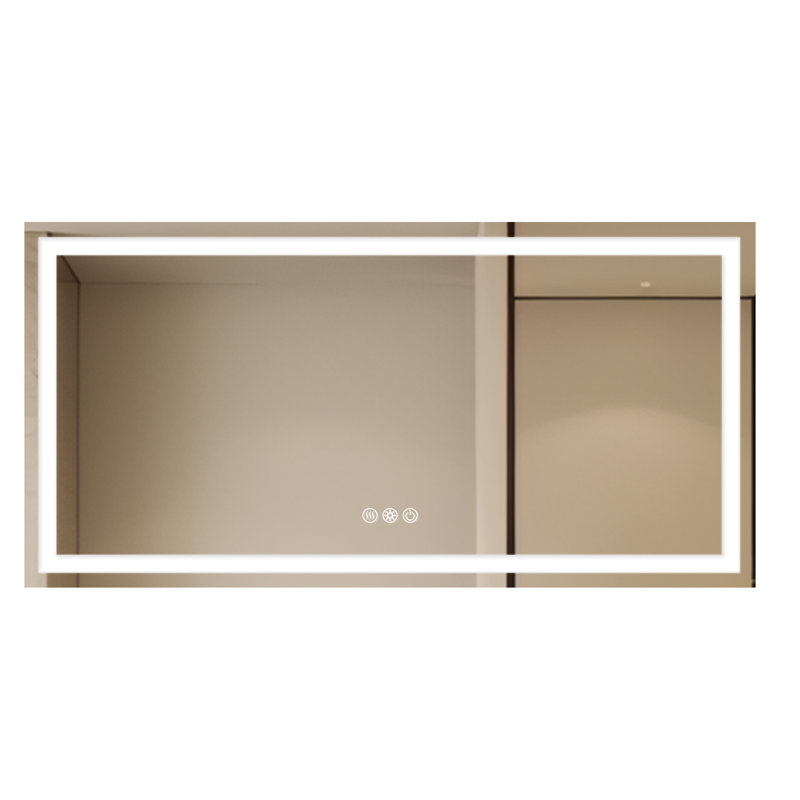 LED Bathroom Vanity Mirror 3 Color Dimmable Anti Fog LED Bathroom Mirror Frontlit & Backlit LED Wall Mirror, 36" x 72"