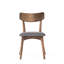 2 chaises de salle à manger rembourrées Mid-Century, 2 chaises captivantes gris foncé, 2 hévéas