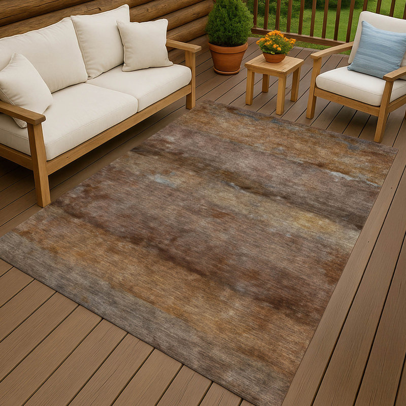 Tapis intérieur / extérieur lavable à la machine Matteson ACN2311, Rectangle 10 pi x 14 pi