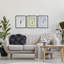 Ensemble de 3 impressions encadrées sous verre Soft Stripe Cottage Blooms, design par Lisa Wehmeyer-770343268-770343290