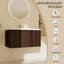 Meuble-lavabo mural simple 35,43 po avec plateau en résine Beykoy-30782512