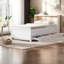Lit plateforme moderne avec rangement multifonctionnel, bois et MDF