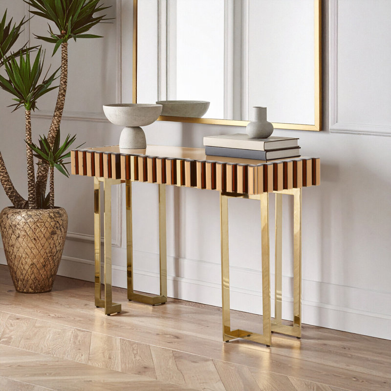 Ezekiel 124cm Glass Top Console Table