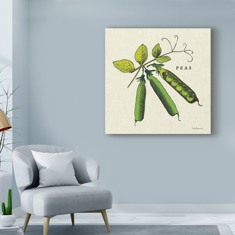« linen legumes iv v2 », reproduction d’impression sur toile tendue, H 14 po x l 14 po x P 2 po