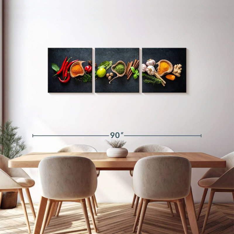 Épices pour la cuisson 3 pièces, H 24 po x l 74 po x P 1,25 po