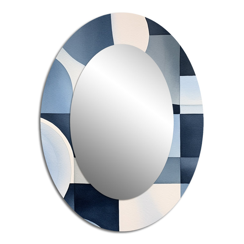 Essence Of Simplicity III - Miroir mural moderne ovale, 40 po x 30 po
