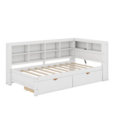 Daybed With Drawers, Shelf And USB Charging Ports by Red Barrel Studio