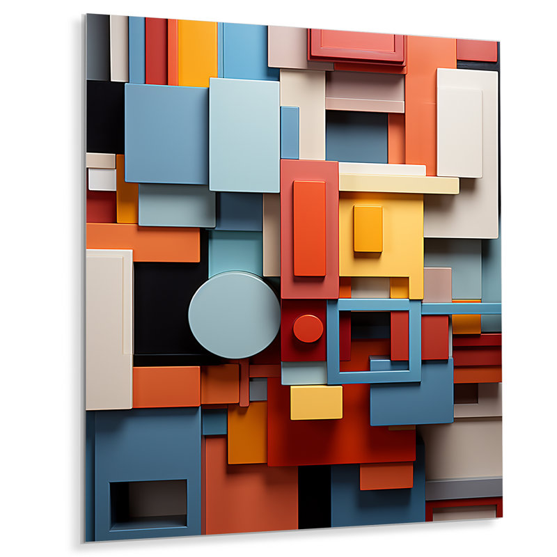 " Multicolor Essential Geometry Forms ", 20" H x 12" W x 1" D