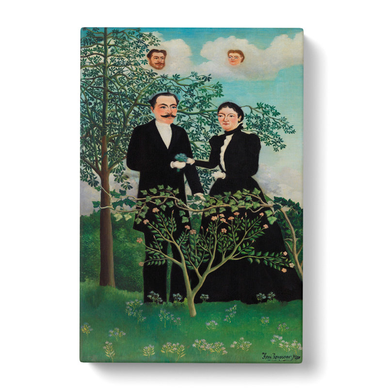 The Past And The Present by Henri Rousseau - Wrapped Canvas, 50cm H x 35cm W x 3cm D