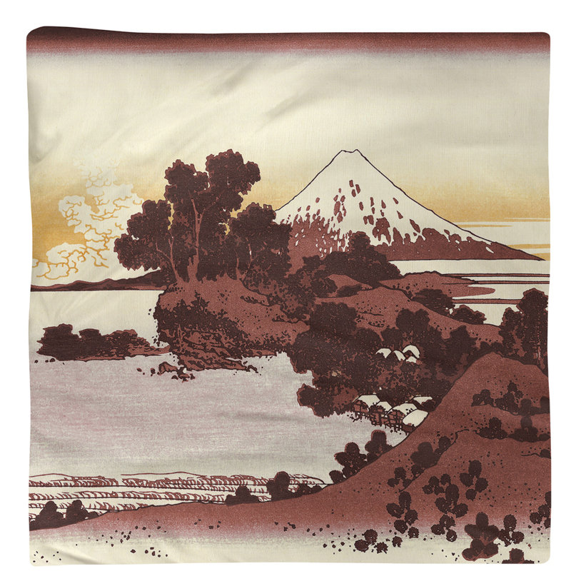 Katsushika Hokusai Cotton Square Napkin, Red/Orange