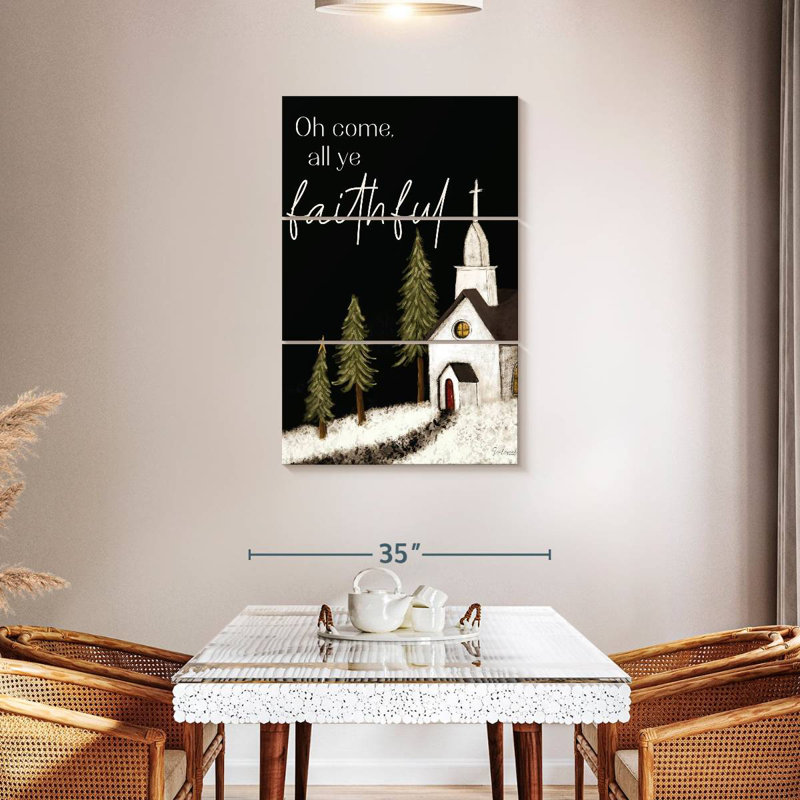 Tergel All Ye Faithful, 57" H x 36" W