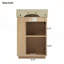 Meuble-lavabo autoportant moderne avec lavabo en céramique, armoire à grain de bois, rangement ouvert et fermé pour petits espaces