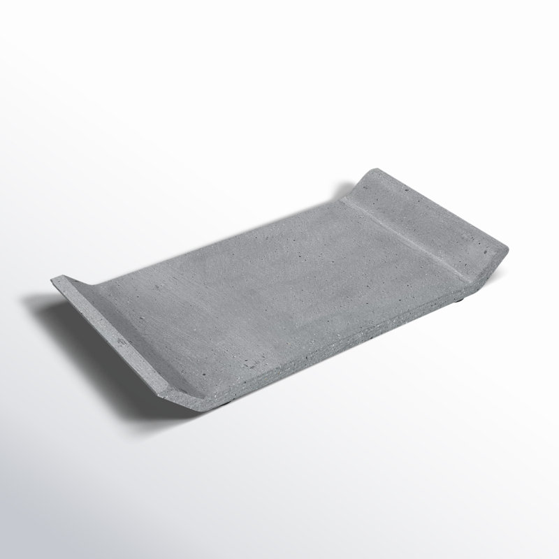 MOON Coffee Table Tray, Dark Gray, 0.98" H x 11.81" W x 7.87" D