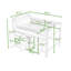 Lit mezzanine en bois avec éclairage à DEL, armoire de rangement et garde-robe-280932283-280932282
