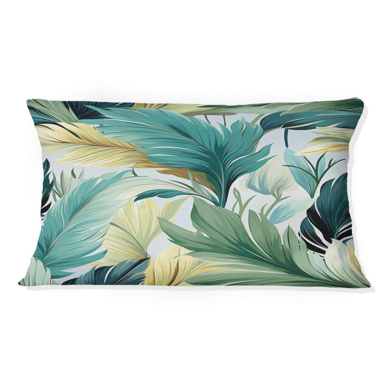 Palm Mirage Tropical Pattern I - Floral Polyester Pillow
