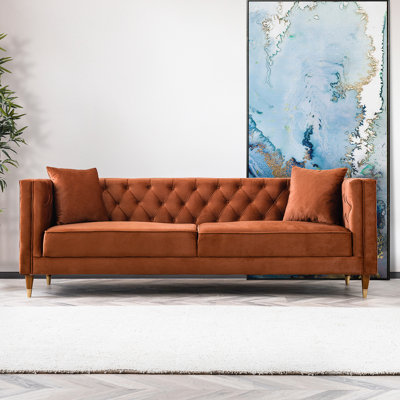 Canapé en velours avec coussin réversible 91 po Menorca